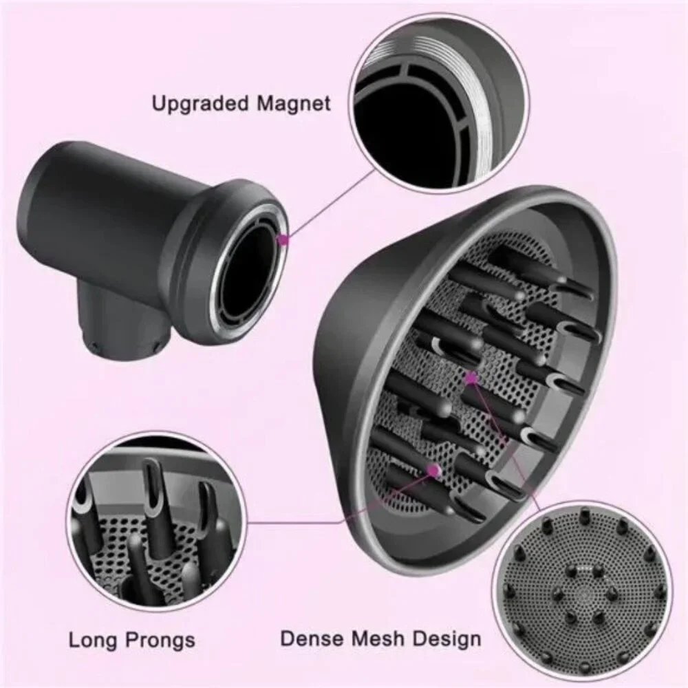 Diffuser and Adaptor for Dyson Airwrap Styler Into A Hair Dryer Combination